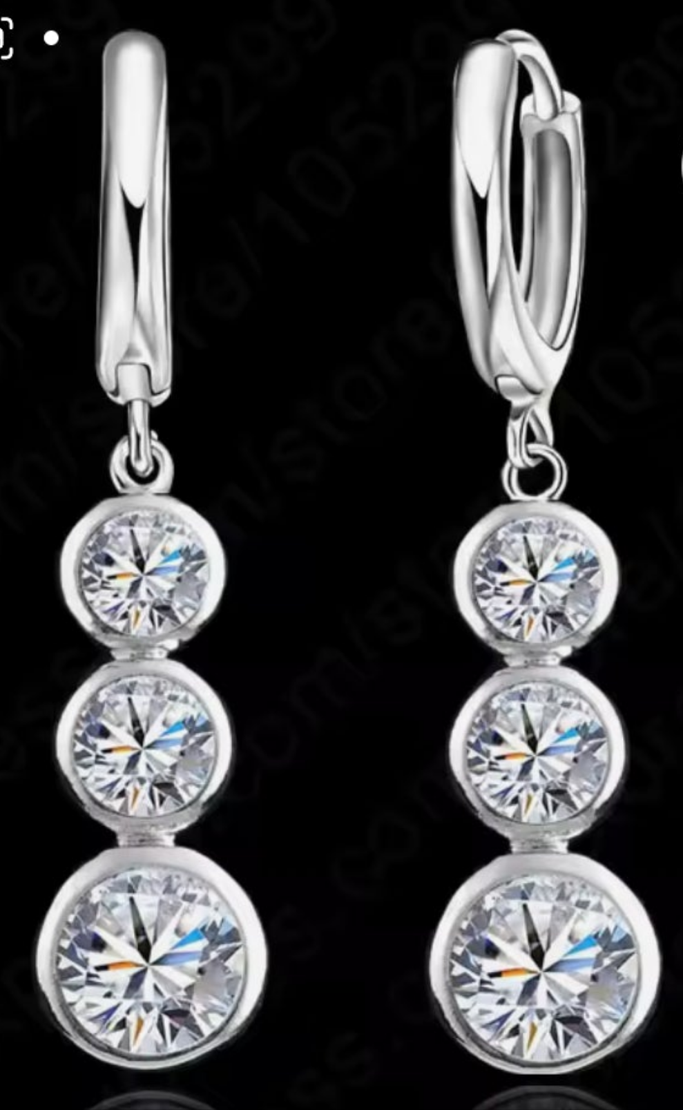 Cubic Zirconia .925 Dangle Earrings
