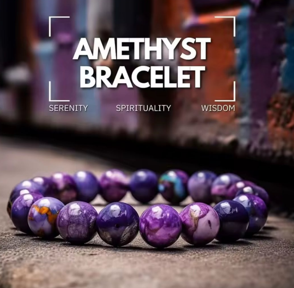 Amethyst Bracelet for Serenity, Spirituality & Wisdom
