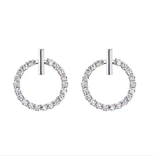 .925 Cubic Zirconia Rhinestone Earrings