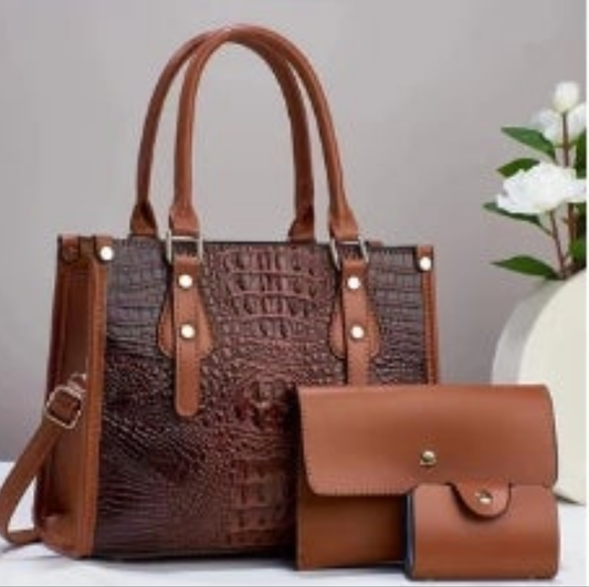 Bag Women's Summer New Three-piece Set Trendy Fashionable Hand Shoulder Crossbody Bag Large Capacity Mother Bag
