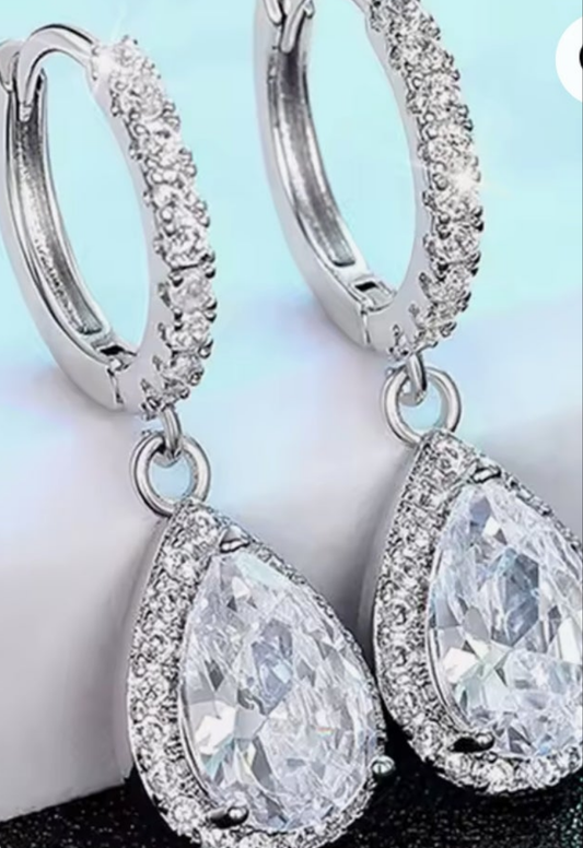.925 Sterling Silver Drop Earrings